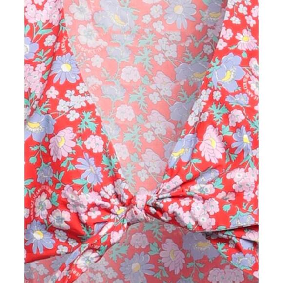 Versace Jeans Couture floral print Crop Top Red - Picture 2 of 9